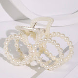 Chic Pearl Heart Claw Clip Minimalist Hair Grip