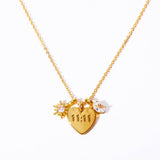 STAINLESS STEEL HEART NECKLACE PENDANT NECKLACE_CWMM5588