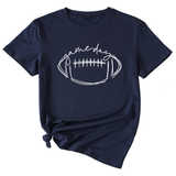 Wome Casual Tee With Fun Football Print_Cwdsd8368