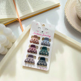 SET OF 6 SMALL CLAW HAIR CLIPS SIMPLE CHIC_CWAHA0386