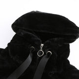 Womens Fleece Hooded Long-Sleeved Thermal Jacket