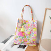 Floral Canvas Tote Bag For Women, Large Size_Cwab5677