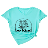 Women Summer T-Shirt Elegan V-Neck Style_Cwtts1542