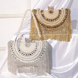 RHINESTONE TASSEL FASHION EVENING TOTE_CWAB2491