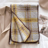 Vintage Tartan Wrap Scarf With Soft Texture_Cwasc2751