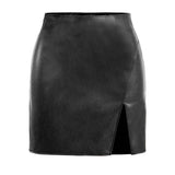 HIGH WAIST ZIPPER HIP SKIRT PU LEATHER SKIRT_CWBSS0404