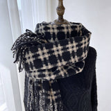 RETRO PLAID SCARF SOFT WARM COUPLE WINTER WRAP_CWASC1471
