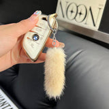 MINI CUTE PLUSH TAIL CAR KEYCHAIN BAG PENDANT_CWMM2537