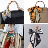 FLORAL LETTER SCARF HAIR TIE BAG RIBBON_CWASC0096