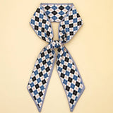 CHIC FLORAL LETTER TWILLY SCARF FOR HAIR BAGS_CWASC0068