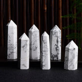 NATURAL WHITE TURQUOISE HEX CRYSTAL TOWER_CWMM8135