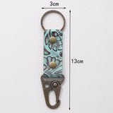 RETRO LEOPARD PRINT LEATHER KEYCHAIN PENDANT_CWMM0584