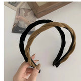 Simple Solid Color Braided Headband Women_Cwaha07742