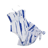 MULTICOLOR PRINT MESH HIGH WAIST ONE PIECE SWIMSUIT_CWMW0183