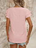 Solid-Color Round-Neck Short-Sleeved T-Shirt
