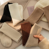 AUTUMN AND WINTER SOLID COLOR ALL MATCH PILE SOCKS_CWMS1048