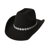 SPIRAL SEQUIN BRIM WESTERN FELT FEDORA HAT_CWAH3625