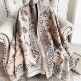 PRINTED TASSEL SHAWL BLANKET SCARF FOR OFFICE FALL_CWASC0191