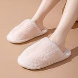 SOLID COLOR HOME CLOSED TOE COTTON SLIPPERS_CWSHS0838