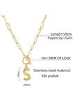 Initials Pendant Trendy Lariat Necklace_Cwaje237