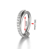 DOUBLE ROW ZIRCON CLOSED NOSE RING PIERCING_CWMM9533