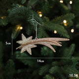 GLITTER REINDEER HOUSE CHRISTMAS TREE ORNAMENT_CWMM9747