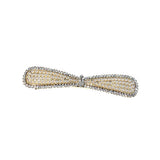 RHINESTONE PEARL BOW HAIRPIN RETRO DUCKBILL CLIP_CWAHA4786