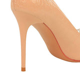 SHALLOW POINTED TOE RHINESTONE BOW HIGH HEELS_CWSHH0079