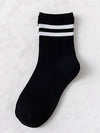 2 STRIPE COTTON MID SOCKS FOR WOMEN WHOLESALE_CWMS070