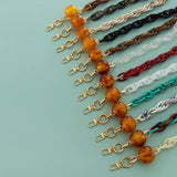 RESIN ACRYLIC LARGE LANTERN BEADS BAG CHAIN STRAP_CWMM5106