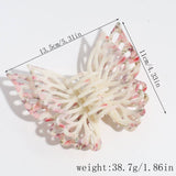 SWEET AND COOL GRADIENT FLORAL BUTTERFLY HAIR CLAW_CWAHA2216