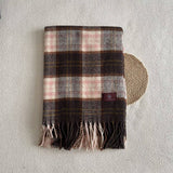 PLAID WOOL SCARF FOR WOMEN COZY WINTER KNIT_CWASC2336