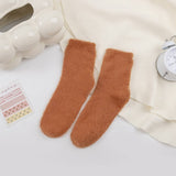 Winter Warm Mid-Tube Socks Solid Color Socks_Cwms0970