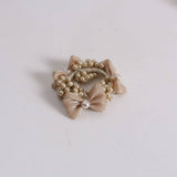 BOHO BOW PEARL SCRUNCHIE SWEET SUMMER HAIR TIE_CWAHA6778