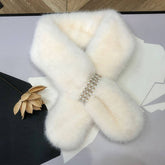 PEARL KNIT SCARF STYLISH NECK WRAP FOR WOMEN_CWASC1249