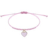 PINK FOUR LEAF CLOVER LOVE WOVEN BRACELET_CWAJE0732