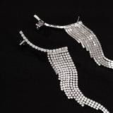 FRENCH STYLE TASSEL RHINESTONE EARRINGS_CWAJE1140