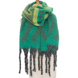 FAUX MOHAIR TASSEL SHAWL THICK WINTER WRAP_CWASC0157
