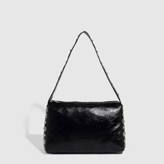STREET STYLE RIVET BAGUETTE BAG FOR WOMEN_CWAB5686