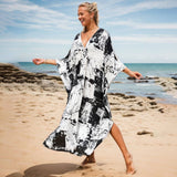 RAYON BEACH COVER UP WITH HANDWOVEN CHEST DETAIL_CWMM6157