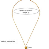 FRUIT PENDANT NECKLACE WITH STONE COTTON CORD_CWMM8873