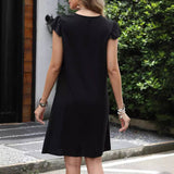 Stylish Casual V-Neck Embroidered Dress