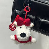 Westie Dog Plush Keychain With Messy Style_Cwmm7821