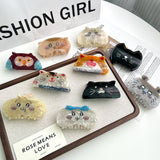 CUTE CARTOON CAT ACETATE HAIR CLIP WITH BUNNY_CWAHA5719