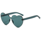 FRAMELESS HEART JELLY COLOR THICK SUNGLASSES_CWASG1194