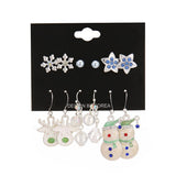 CHRISTMAS ALLOY EARRINGS AND PENDANT SET 6 PIECES_CWMM2628