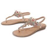 Woman Bohemian Style Gold Flat Sandal