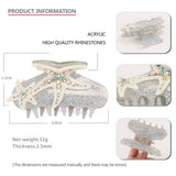 STARFISH SHARK CLIP LIGHT LUXURY DIAMOND HAIRPIN_CWAHA4426