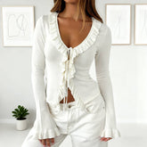 Y2K Hot Girl Long-Sleeved Knitted T-Shirt