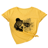 Trendy V-Neck Short Sleeve Shirt For Women